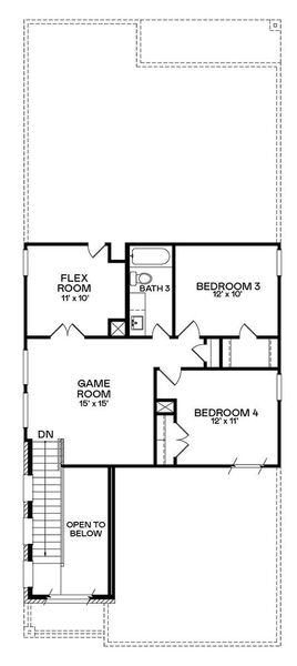 2D floor plan layout of this home in Anniston, Katy, TX (Image 3).
