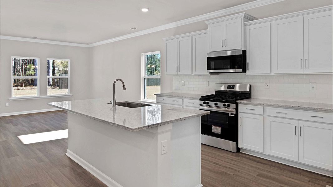 Representative furnished interior of a home built from the Plan by D.R. Horton in Hedge Rose, Somerville (Image 5).