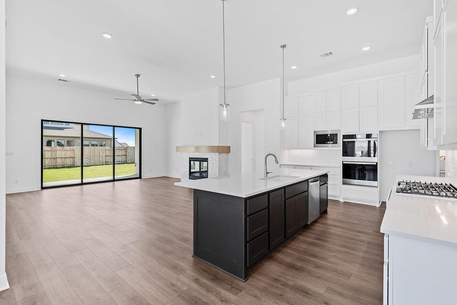 Furnished interior view inside a new home in Lariat - 70', Liberty Hill (Image 5). Furnished interior view inside a new home in Lariat - 70', Liberty Hill (Image 5).