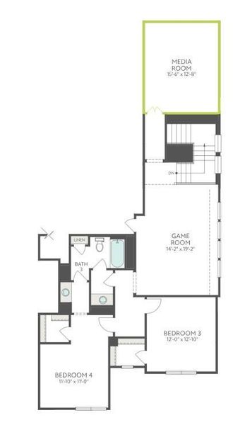 2D floor plan layout of this home in Sienna, Missouri City, TX (Image 3).