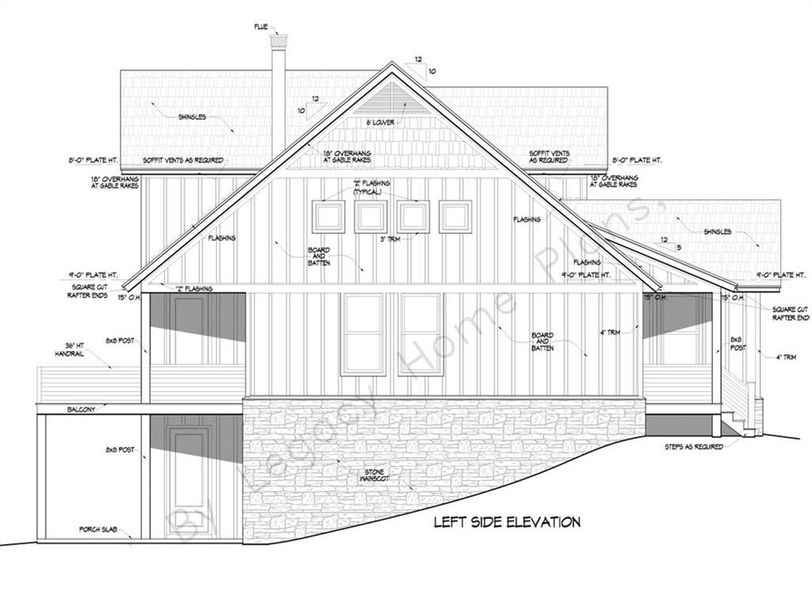 Exterior rendering of this home design in , Ellijay, GA (Image 7).