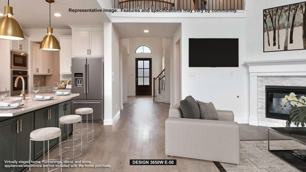 Furnished interior view inside a new home in Valencia 60', Manvel (Image 4).