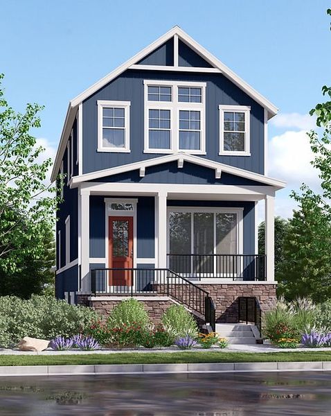 Representative exterior photo of a completed home built from the The Chickadee by Remington Homes in Painted Prairie, Aurora, CO (Image 3).