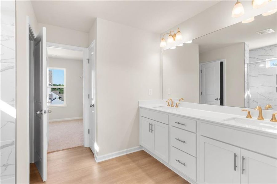 Furnished interior view inside a new home in The Village at Shallowford, Kennesaw (Image 13). Furnished interior view inside a new home in The Village at Shallowford, Kennesaw (Image 13).