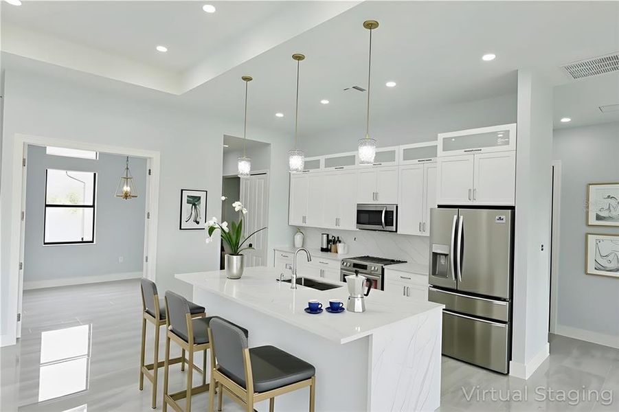 Furnished interior view inside a new home in , Lehigh Acres (Image 5). Furnished interior view inside a new home in , Lehigh Acres (Image 5).