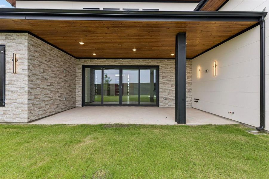 Covered backyard patio