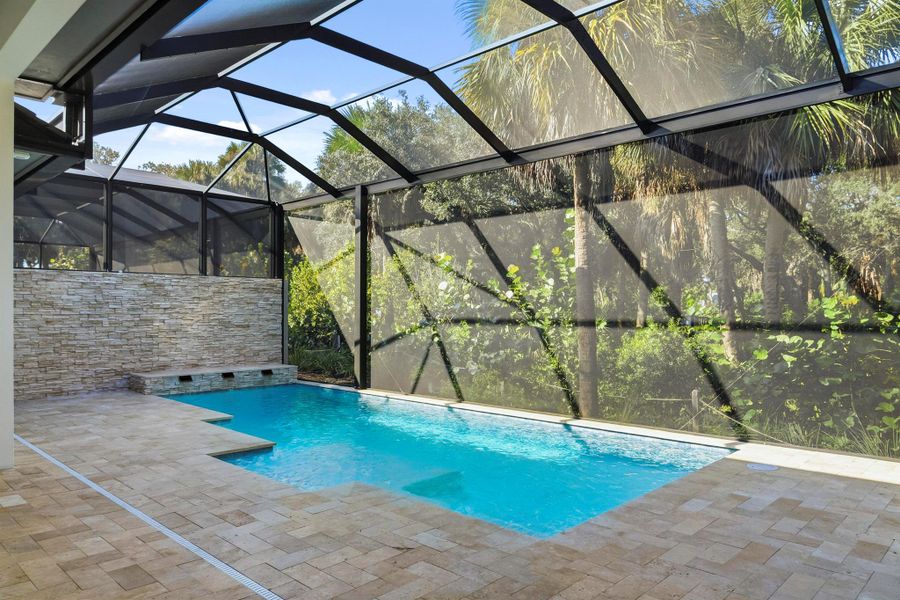 Exterior details and patio area of a home in Seaglass, Wabasso Beach (Image 35).