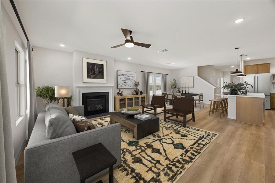 Furnished interior view inside a new home in Aspire at Noble Ridge, Howe (Image 17).