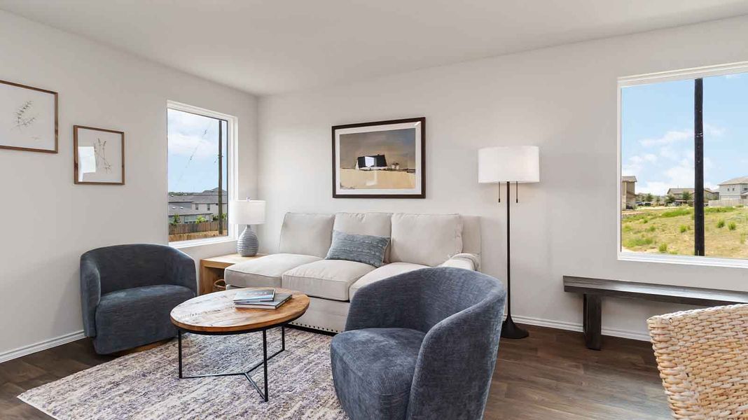 Representative furnished interior of a home built from the Atlanta by D.R. Horton in Watermark, Alvin (Image 10).