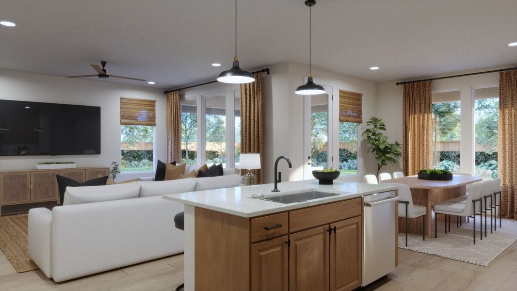 Representative furnished interior of a home built from the 4011 by Risewell Homes in Parkton Square, Kyle (Image 5). Representative furnished interior of a home built from the 4011 by Risewell Homes in Parkton Square, Kyle (Image 5).
