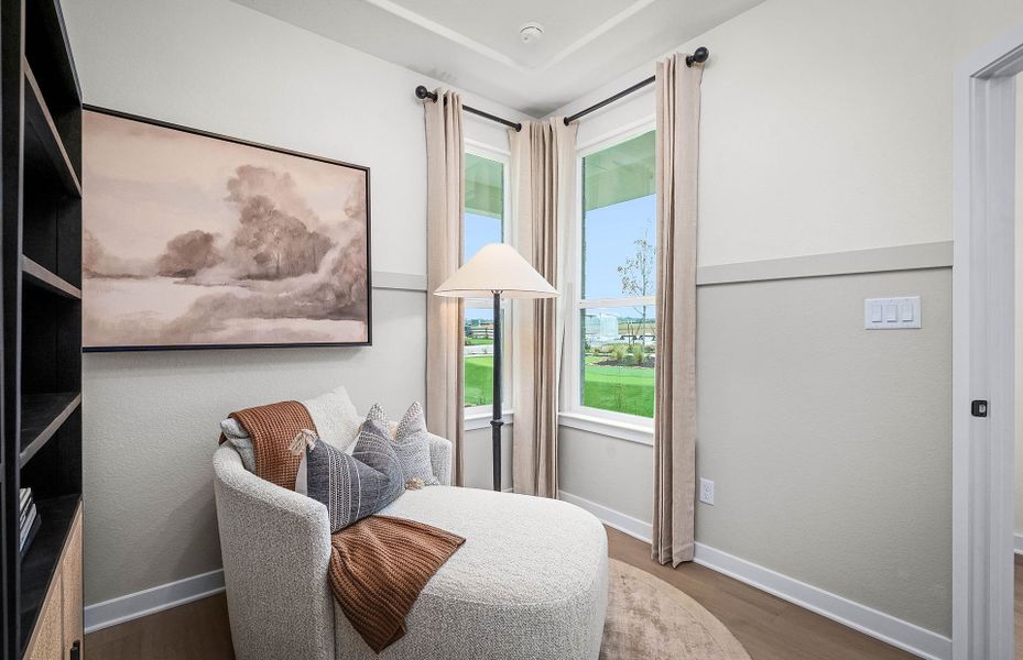 Representative furnished interior of a home built from the Compass by Del Webb in Del Webb Austin at Lost Pines, Bastrop (Image 14).