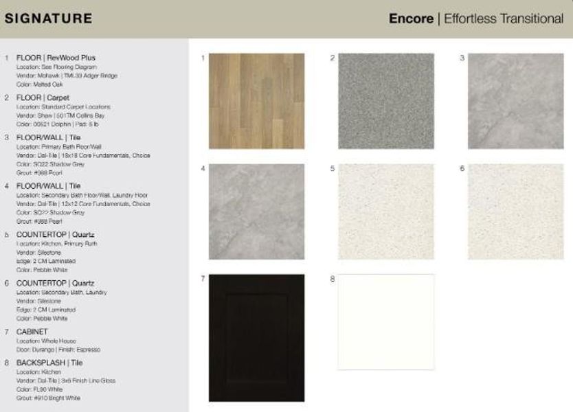 2604 Glacier Road - Design Selections.  Home is under construction and selections are subject to change.