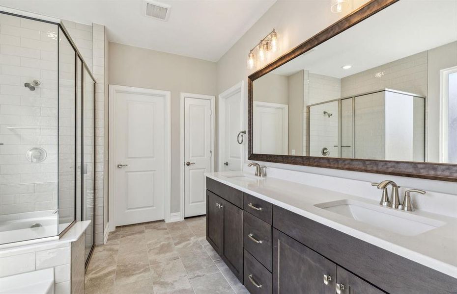 Elegant owner's bathroom*real home pictured