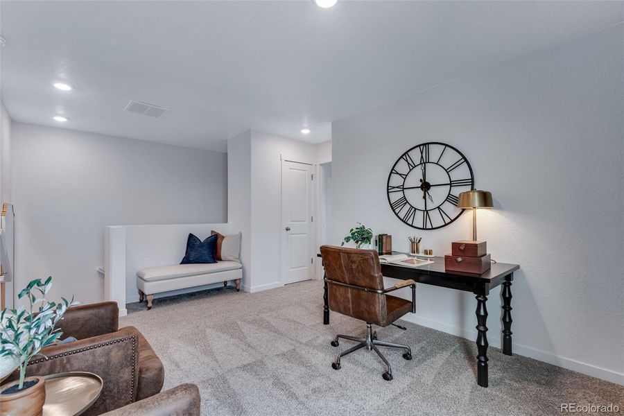 Furnished interior view inside a new home in Revere at Johnstown, Johnstown (Image 26). Furnished interior view inside a new home in Revere at Johnstown, Johnstown (Image 26).