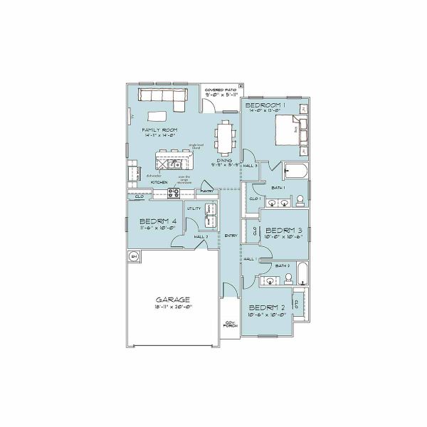 2D floor plan layout of this home in North Point, Temple, TX (Image 3). 2D floor plan layout of this home in North Point, Temple, TX (Image 3).
