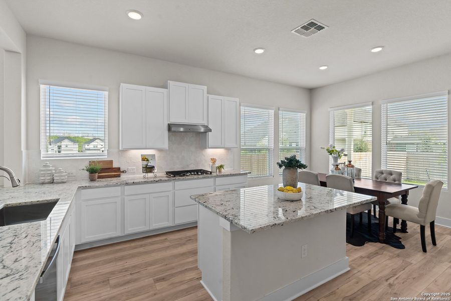 Furnished interior view inside a new home in Hunters Ranch, San Antonio (Image 8). Furnished interior view inside a new home in Hunters Ranch, San Antonio (Image 8).