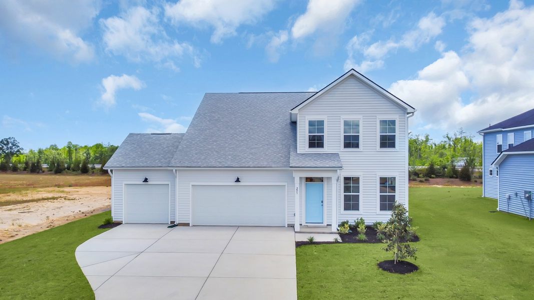 Representative exterior photo of a completed home built from the Lighthouse by DRB Homes in Chestnut Farms, Longs, SC (Image 21). Representative exterior photo of a completed home built from the Lighthouse by DRB Homes in Chestnut Farms, Longs, SC (Image 21).