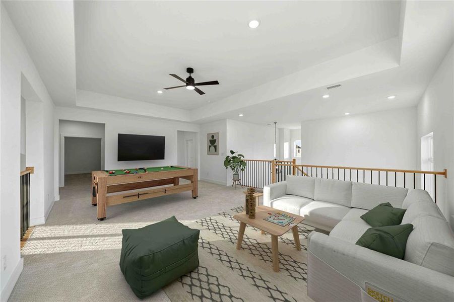 Furnished interior view inside a new home in Light Farms Graham/Reagan, Celina (Image 9). Furnished interior view inside a new home in Light Farms Graham/Reagan, Celina (Image 9).