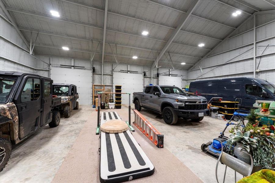 AMAZING GARAGE with 1/2 bath and HVAC