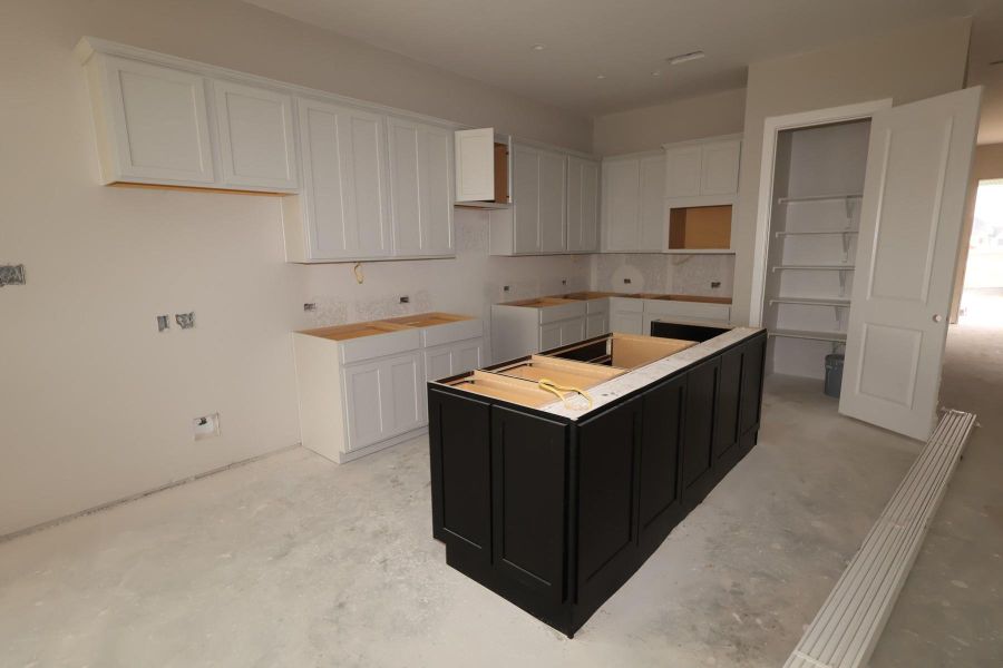 In-progress construction of a new home in Riceland 50’ Alley Load Homesites, Mont Belvieu, TX (Image 7). In-progress construction of a new home in Riceland 50’ Alley Load Homesites, Mont Belvieu, TX (Image 7).