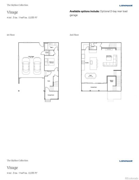 2D floor plan layout of this home in Sterling Ranch, Littleton, CO (Image 3).