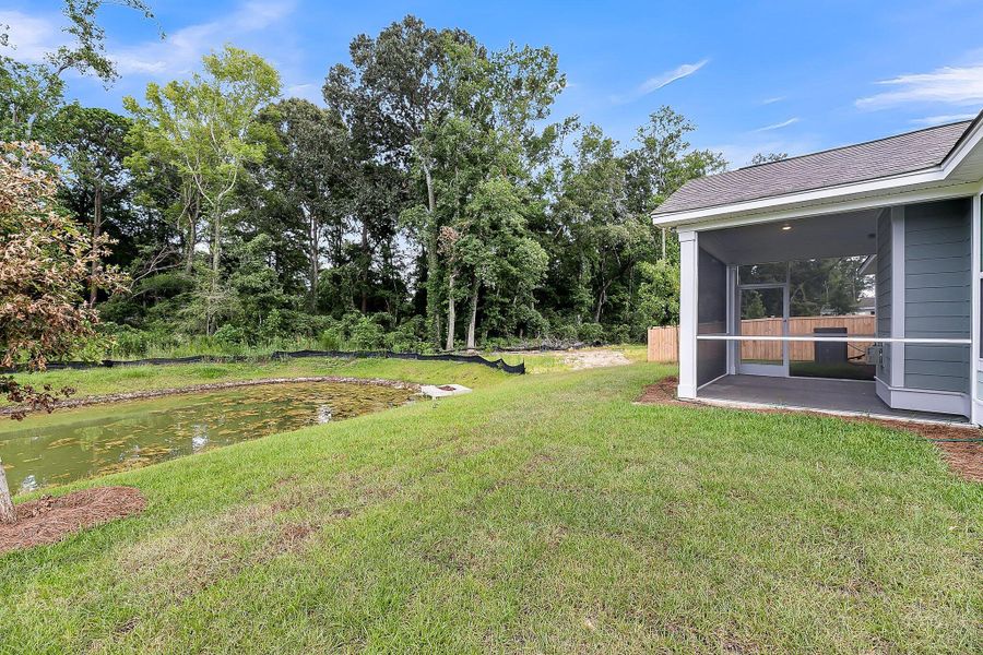 Exterior details and patio area of a home in Sweetgrass Station, Summerville (Image 3). Exterior details and patio area of a home in Sweetgrass Station, Summerville (Image 3).