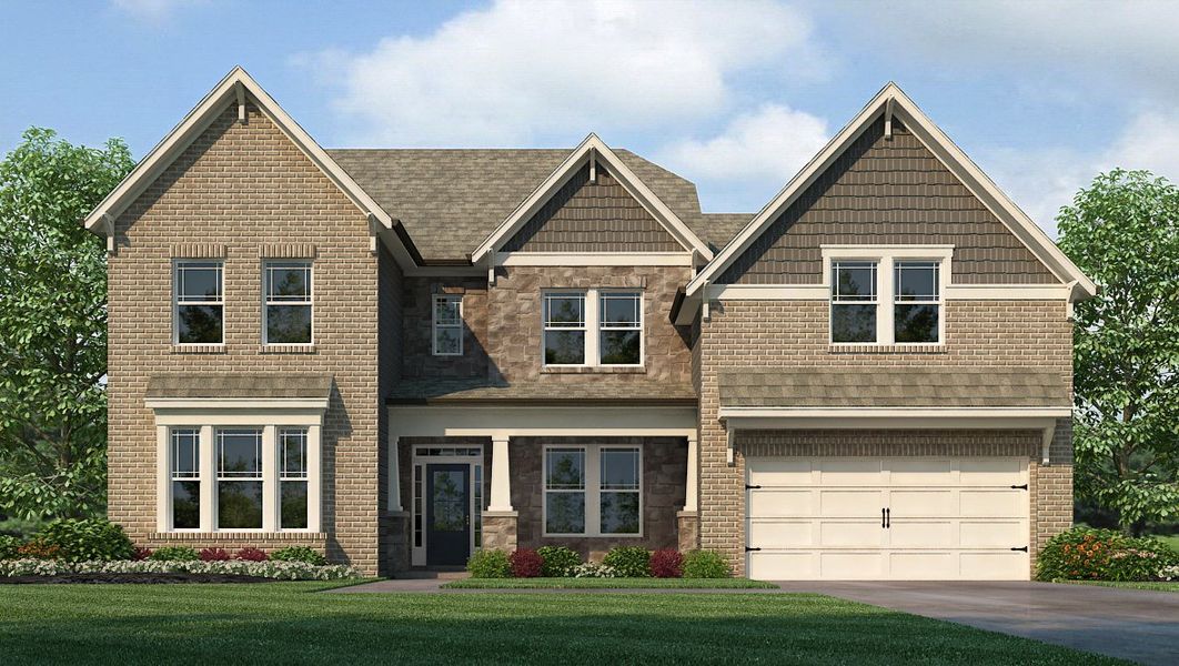Representative exterior photo of a completed home built from the Sonoma by D.R. Horton in Thalley Creek Estates, Cumming, GA (Image 19).