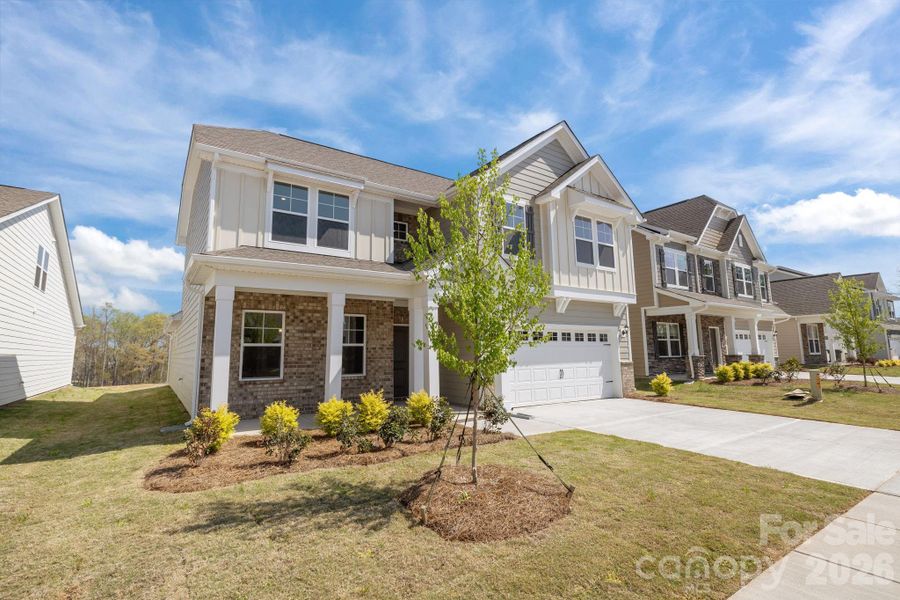 Front exterior of a new home in McFarland Estates, York, SC, highlighting curb appeal (Image 19).