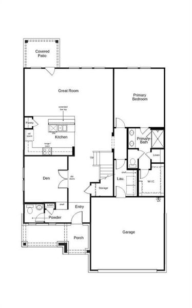 2D floor plan layout of this home in Princeton Estates, Princeton, TX (Image 4).