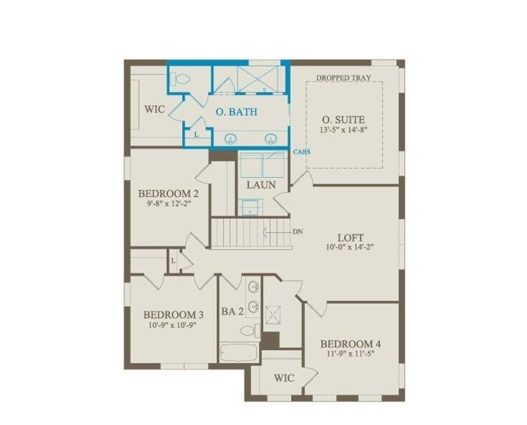 2D floor plan layout of this home in Avondale at Avenir, Palm Beach Gardens, FL (Image 5).