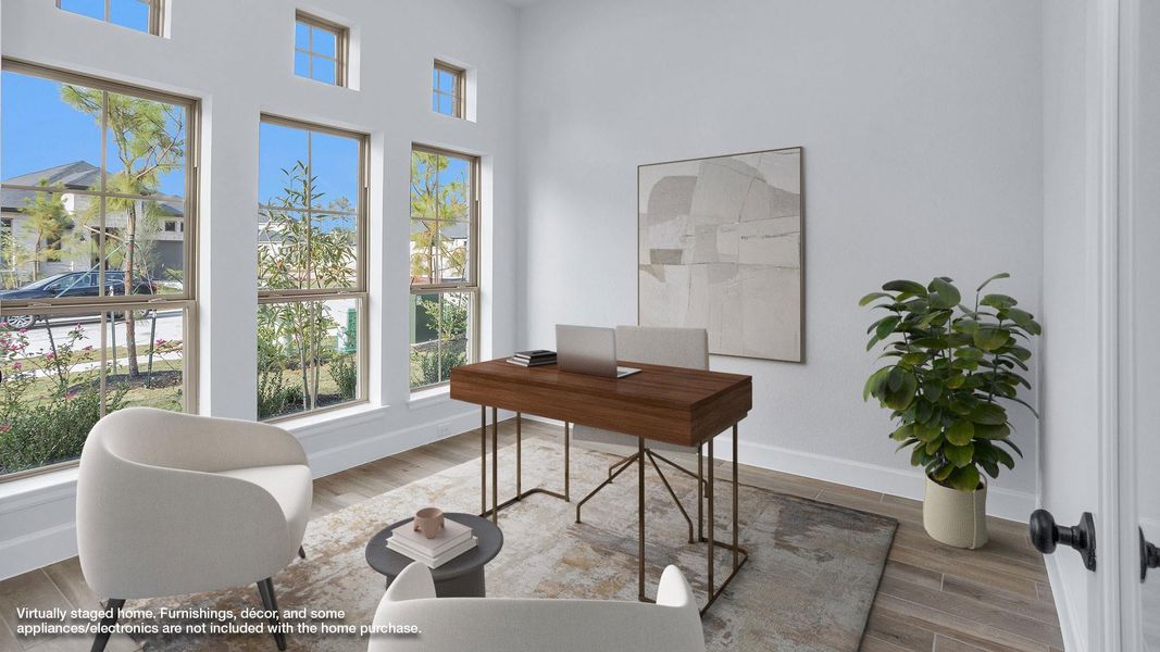 Furnished interior view inside a new home in Woodhavyn 50', Magnolia (Image 9).