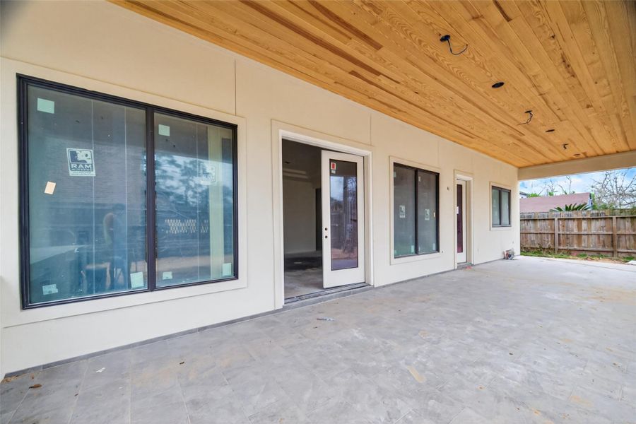 Another view of the expansive outdoor patio