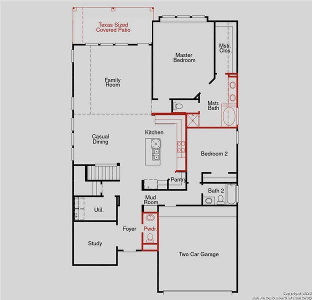 2D floor plan layout of this home in Ladera, San Antonio, TX (Image 3). 2D floor plan layout of this home in Ladera, San Antonio, TX (Image 3).