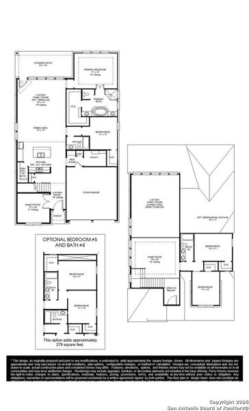 2D floor plan layout of this home in Cibolo Valley Heights 65', Cibolo, TX (Image 2).