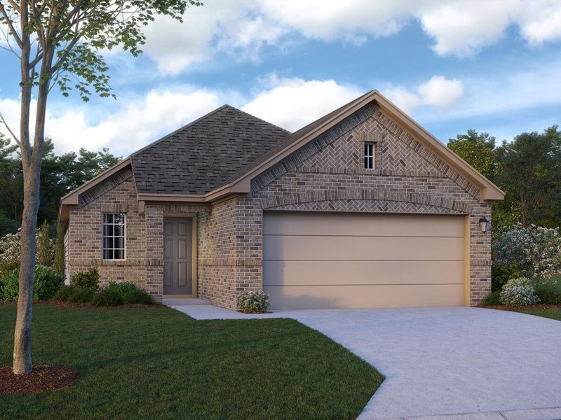 Front exterior of a new home in Indian Springs, Crosby, TX, highlighting curb appeal (Image 17).