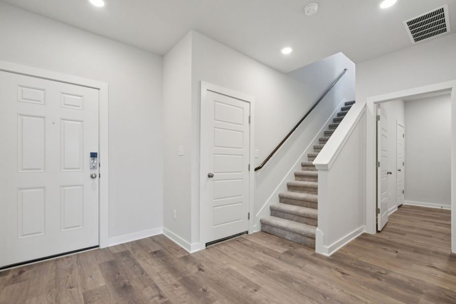 A staircase in a house.