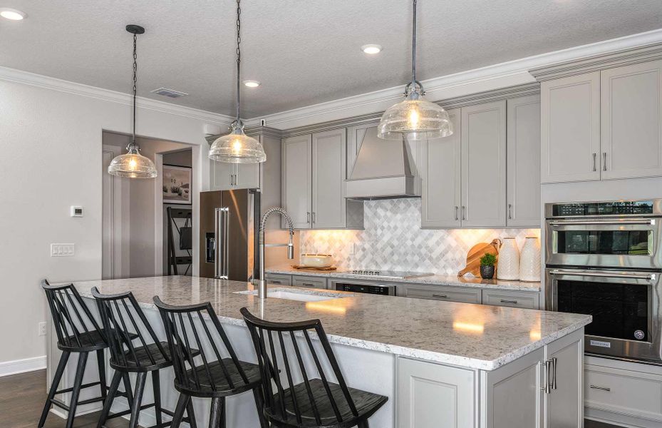 Open Kitchen with Island and Generous Counter Top Space