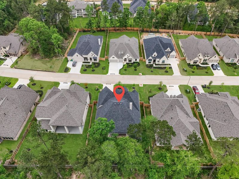 Aerial view of the property which includes no back neighbors and a private cul de sac lot! Aerial view of the property which includes no back neighbors and a private cul de sac lot!