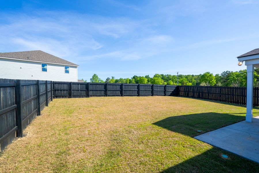Exterior details and patio area of a home in Monroe Preserve, Chapin (Image 27).