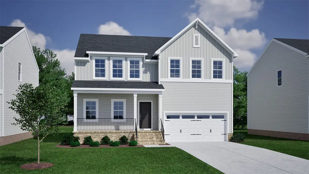 Representative exterior photo of a completed home built from the McDowell - Genesis Value Collection by Mungo Homes in Burke Estates, Chesnee, SC (Image 26). Representative exterior photo of a completed home built from the McDowell - Genesis Value Collection by Mungo Homes in Burke Estates, Chesnee, SC (Image 26).