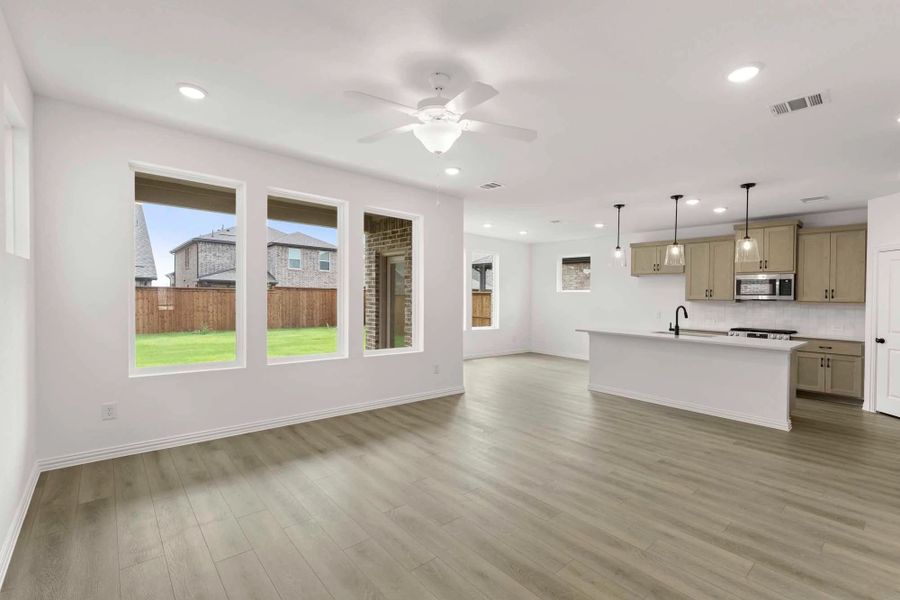 Open Kitchen-Living-Dining Room Representative Photo featuring the Artisan Collection Open Kitchen-Living-Dining Room Representative Photo featuring the Artisan Collection