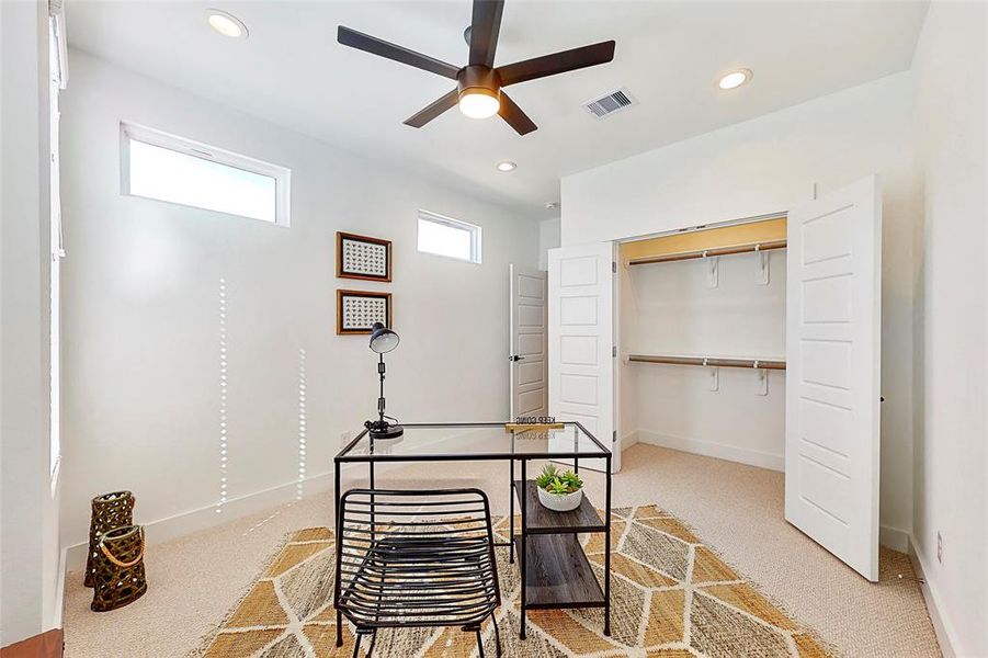 Third bedroom! Photos from another community by the same builder, FINISHES & COLORS MAY VARY! Ceiling fans are not included!