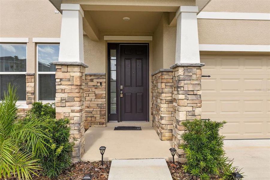 Exterior details and patio area of a home in Deerbrook, Land O' Lakes (Image 25).