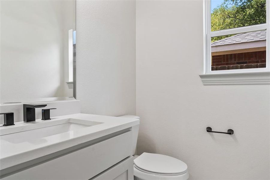 Bathroom with vanity and toilet Bathroom with vanity and toilet