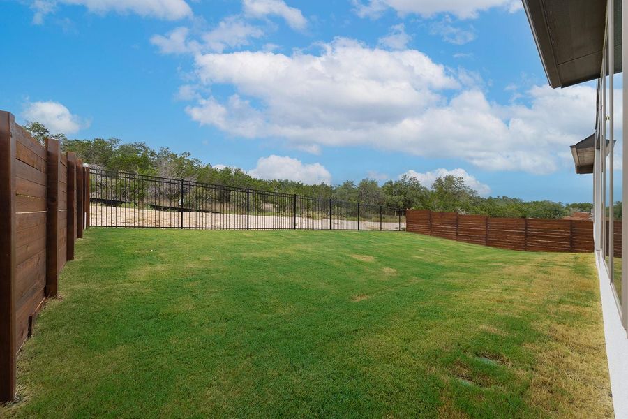Exterior details and patio area of a home in Provence - 60', Austin (Image 21).