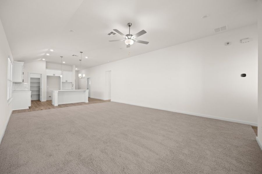 Representative unfurnished interior of a home built from the Myrtle 1687HS by Saratoga Homes in Ashland, Angleton (Image 15). Representative unfurnished interior of a home built from the Myrtle 1687HS by Saratoga Homes in Ashland, Angleton (Image 15).