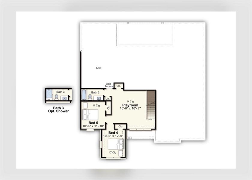 2D floor plan layout of this home in Lockwood, Collierville, TN (Image 3). 2D floor plan layout of this home in Lockwood, Collierville, TN (Image 3).