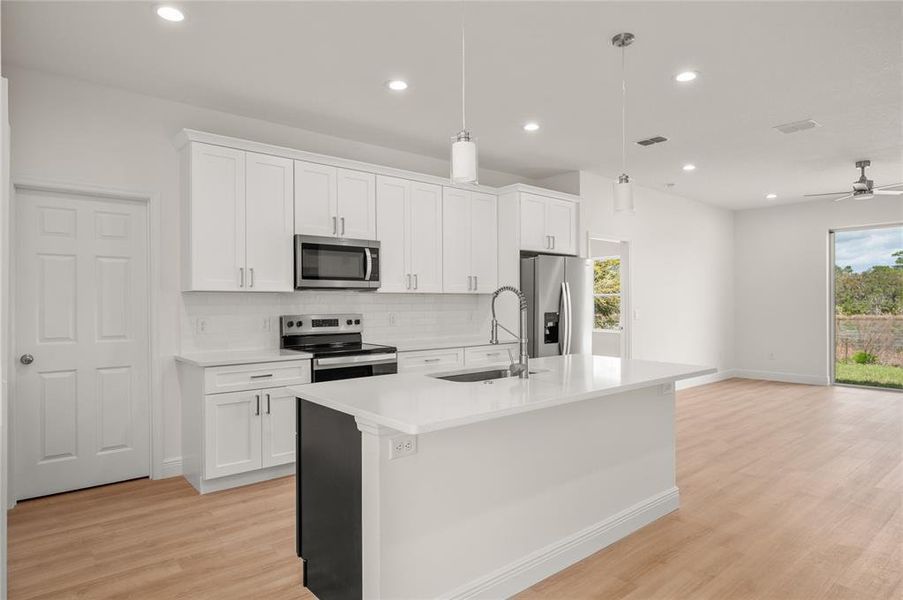 Furnished interior view inside a new home in , Osteen (Image 5).