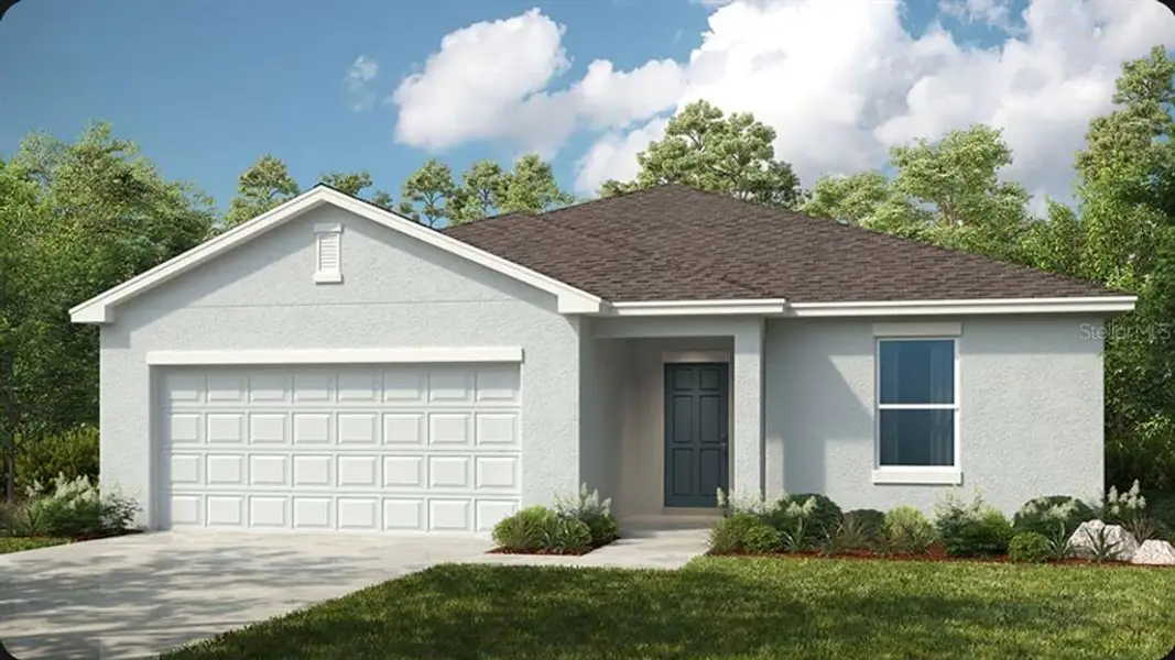 Front exterior of a new home in Firethorn, Parrish, FL, highlighting curb appeal (Image 1). Front exterior of a new home in Firethorn, Parrish, FL, highlighting curb appeal (Image 1).