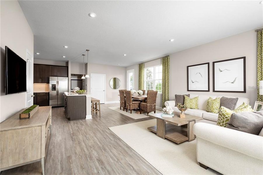 Furnished interior view inside a new home in Cedar Landings Townhomes, Leesburg (Image 4).